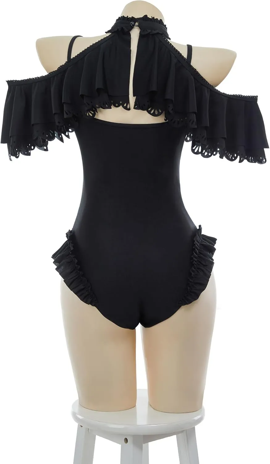 MEOWCOS Goth Swimsuit Star Vintage Victorian Bathing Suit Dark Style Retro Gothic Swimsuit