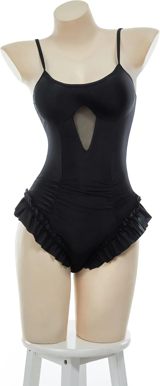 MEOWCOS Goth Swimsuit Star Vintage Victorian Bathing Suit Dark Style Retro Gothic Swimsuit