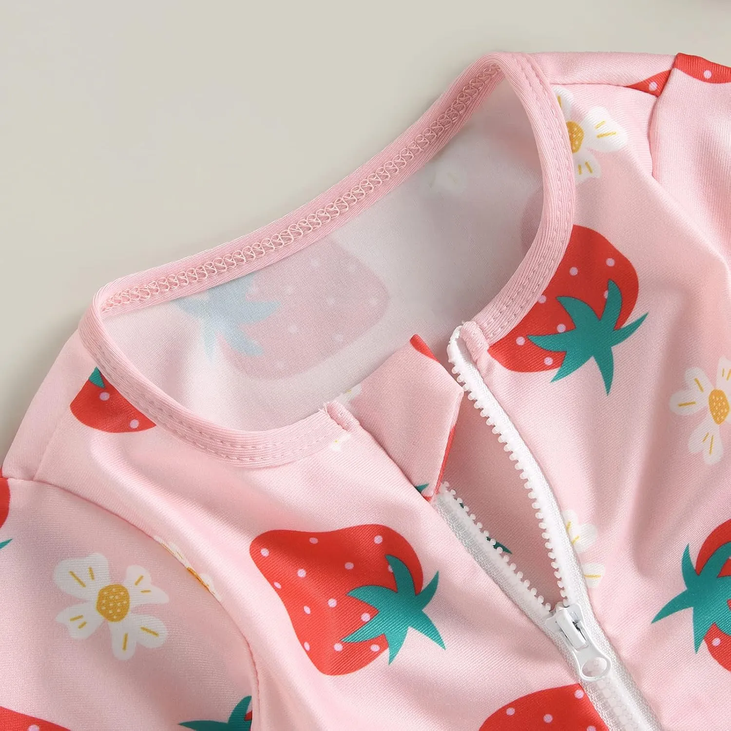 MERSARIPHY Baby Girl One-Piece Swimsuit Rash Guard Toddler Infant Zipper Long Sleeve Swimwear Hat Bathing Suit Swimwear