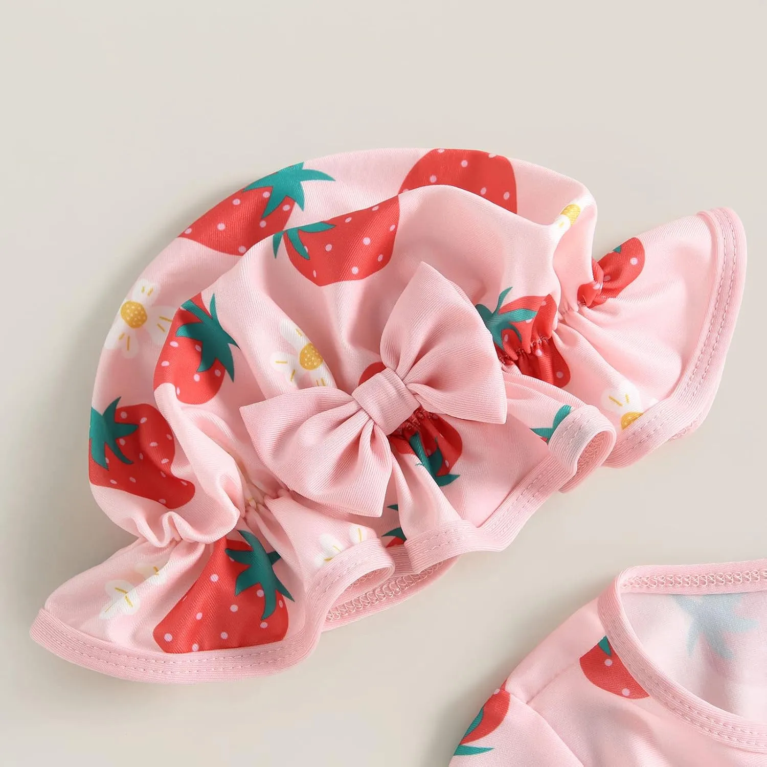 MERSARIPHY Baby Girl One-Piece Swimsuit Rash Guard Toddler Infant Zipper Long Sleeve Swimwear Hat Bathing Suit Swimwear