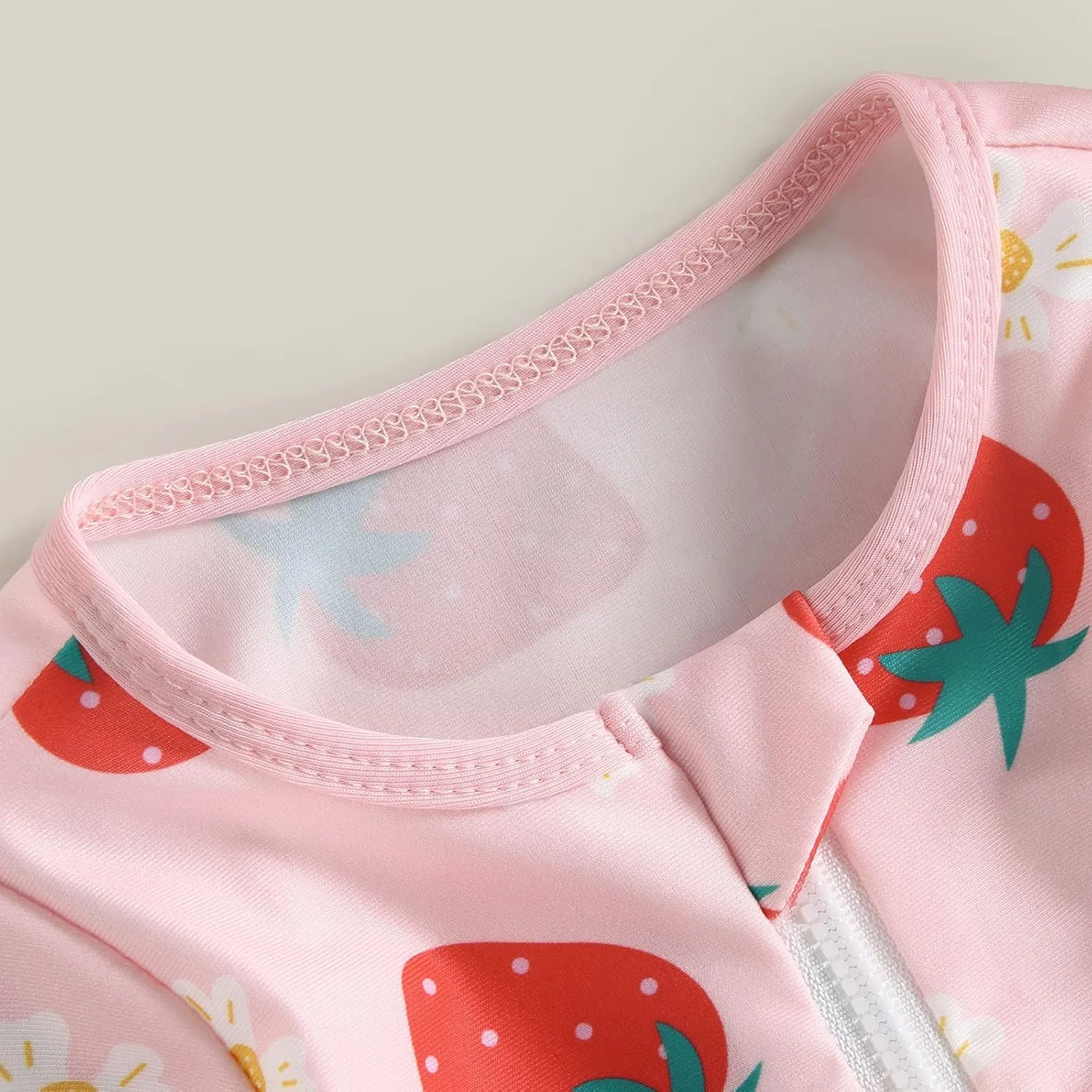 MERSARIPHY Baby Girl One-Piece Swimsuit Rash Guard Toddler Infant Zipper Long Sleeve Swimwear Hat Bathing Suit Swimwear