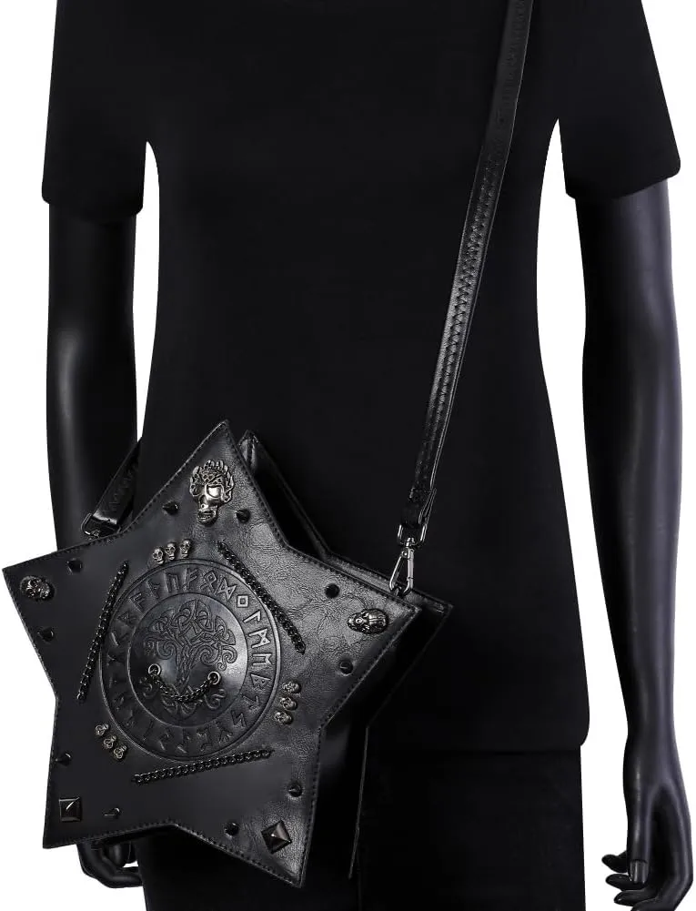 Micoklinlin Shoulder Bag Womens Leather Novelty Steampunk Accessories Small Cell phone Crossbody bag Handbag for Travel