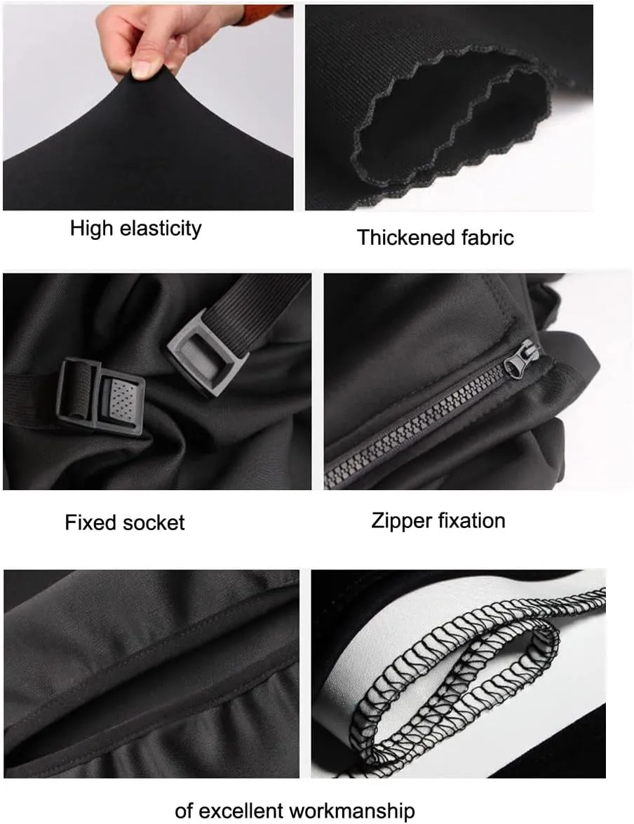MosaiRudo Thicker Luggage Cover Elastic Suitcase Cover Protector Fits 18-32 Inch Suitcase Travel Accessories (Black, S)