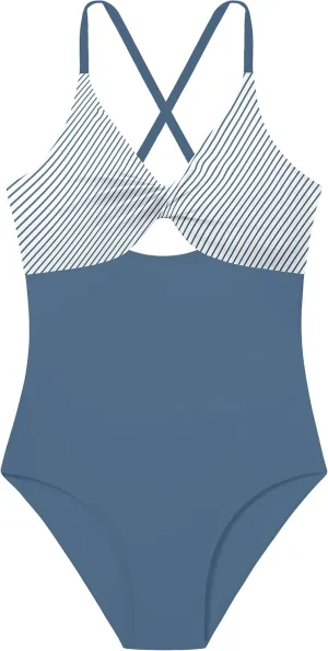 NECIOUS Girls Swimsuits One Piece Cutout Bathing Suit Adjustable Straps Girls' Swimwear with Cover Up Skirt 9-16 Y