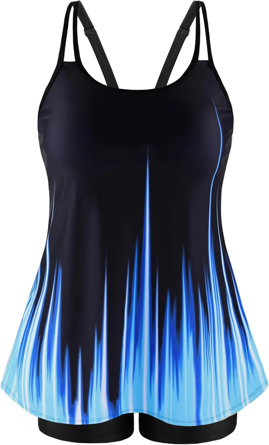 NIeyook Womens Plus Size Tankini Swimsuit Two Piece Bathing Suit Flowy Swim Tops with Boy Shorts 2025 Modest Swimwear