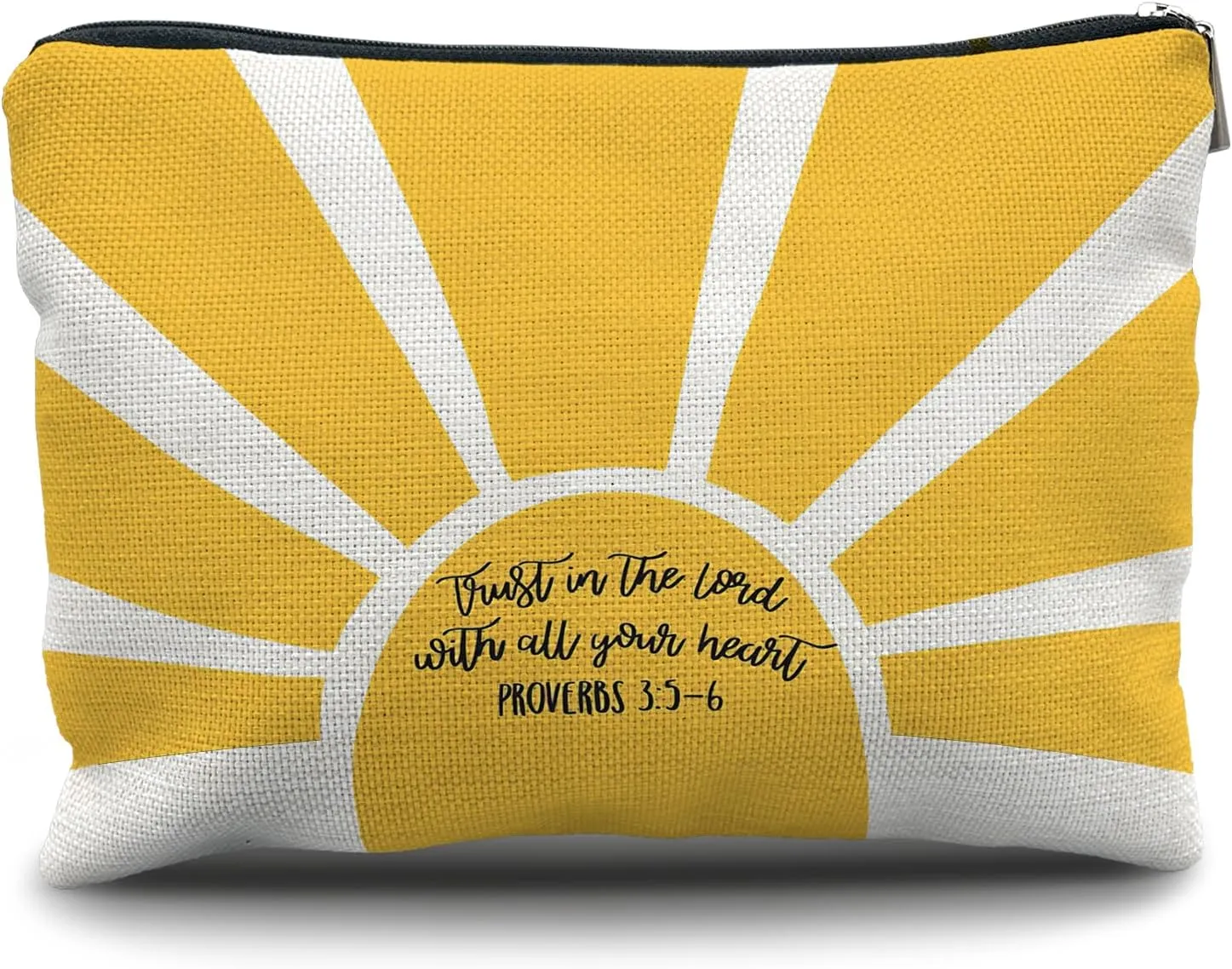 Nogrit Christian Inspirational Makeup Bag Cosmetic Bags for Women, Christian Gifts for Women Faith, Religious Bible Verse Small Makeup Cosmetic Bag for Purse, Proverbs 3:5-6