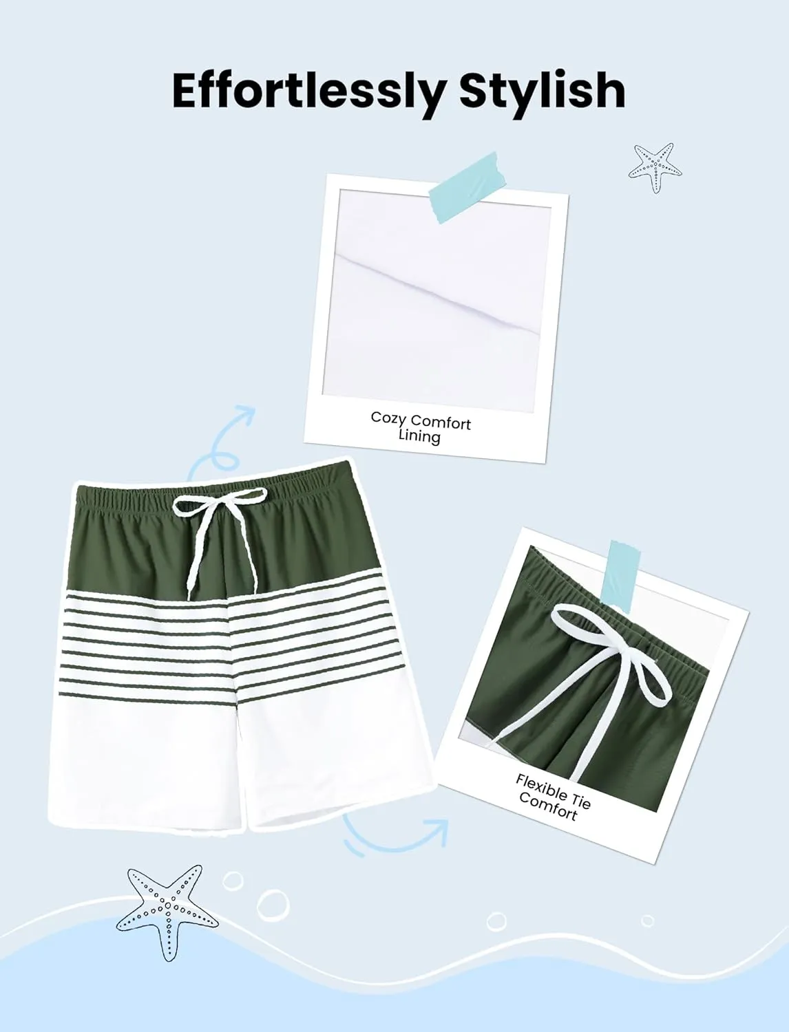 PATPAT Family Matching Summer Swimsuits, Two Piece Bathing Suits Tropical Plant Floral Print Swim Trunks Shorts