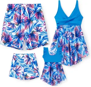 PATPAT Family Matching Summer Swimwear, Women One-Piece Swimsuit, Men Swim Trunks, Boy Board Shorts, Girl Bathing Suit