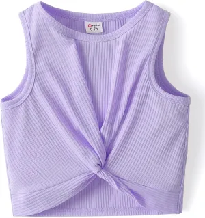 PATPAT Girls Kids Solid Cute Athletic Dance Shirts Tank Crop Tops Preppy Clothes Outfits for Girls Size 6-12Y