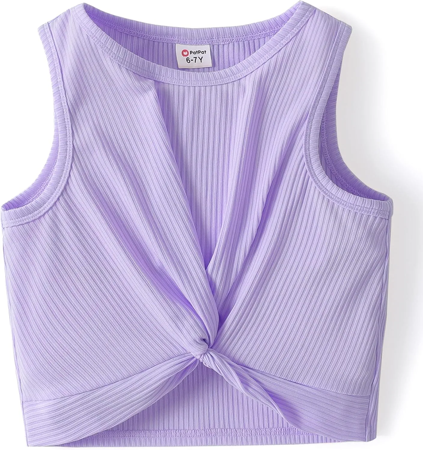 PATPAT Girls Kids Solid Cute Athletic Dance Shirts Tank Crop Tops Preppy Clothes Outfits for Girls Size 6-12Y