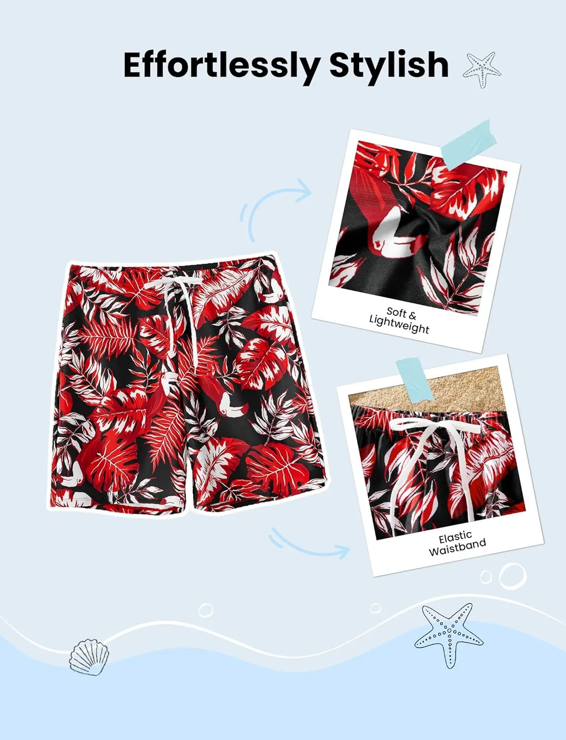 PATPAT Mommy and Me Matching Swimsuit One Piece Leaves Printed V Neck Bathing Suits Family Swimwear Matching Set