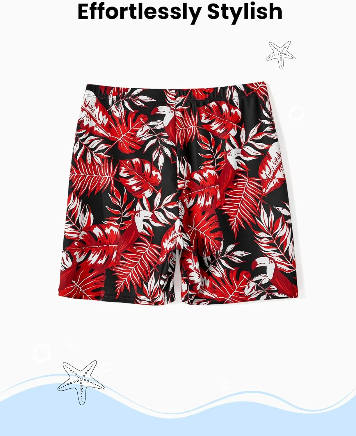 PATPAT Mommy and Me Matching Swimsuit One Piece Leaves Printed V Neck Bathing Suits Family Swimwear Matching Set