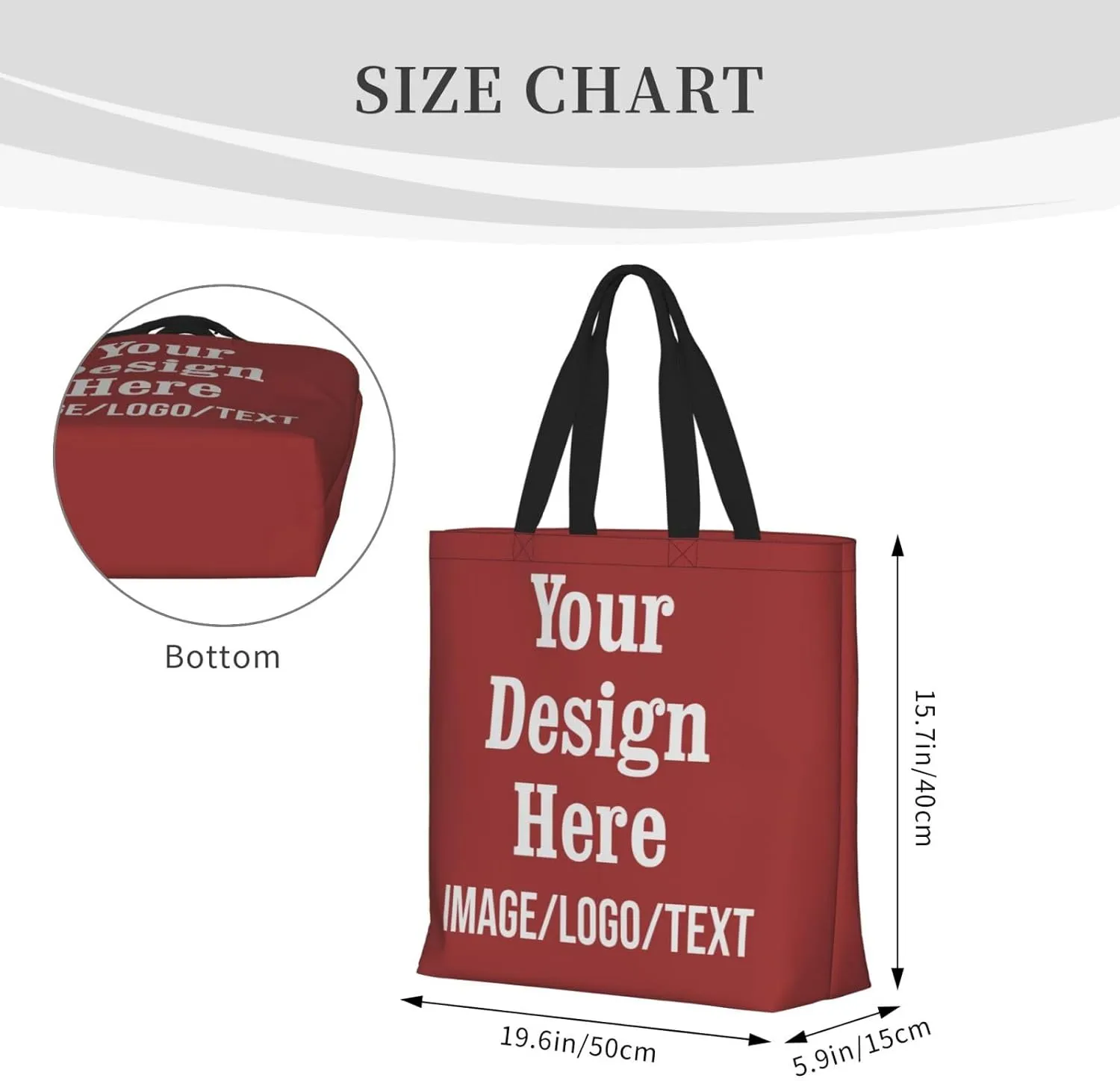 Personalized Tote Bag Custom Tote Bags with Logo Design Your Own Image Custom Bag