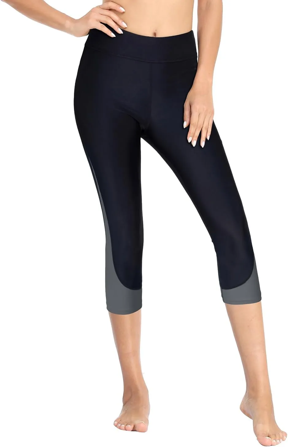 Pinup Fashion Swim Pants Women - Swimming Capris High Waisted Swimsuit Leggings UV Swimwear Tights