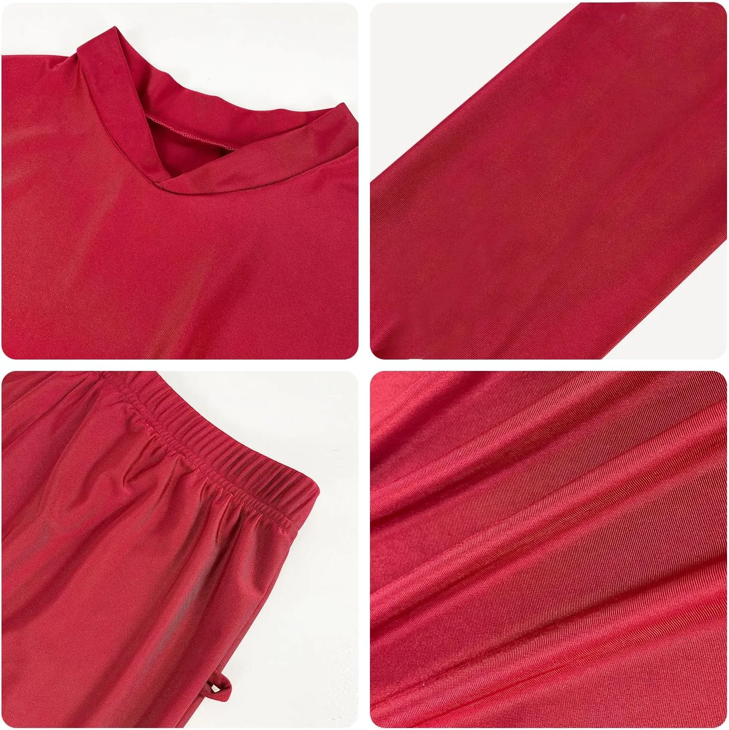 Plus Size Burkini Muslim Swimsuits for Women Modest Islamic Swimwear Long Sleeve Full Cover 3PCS Set Beachwear with Cap