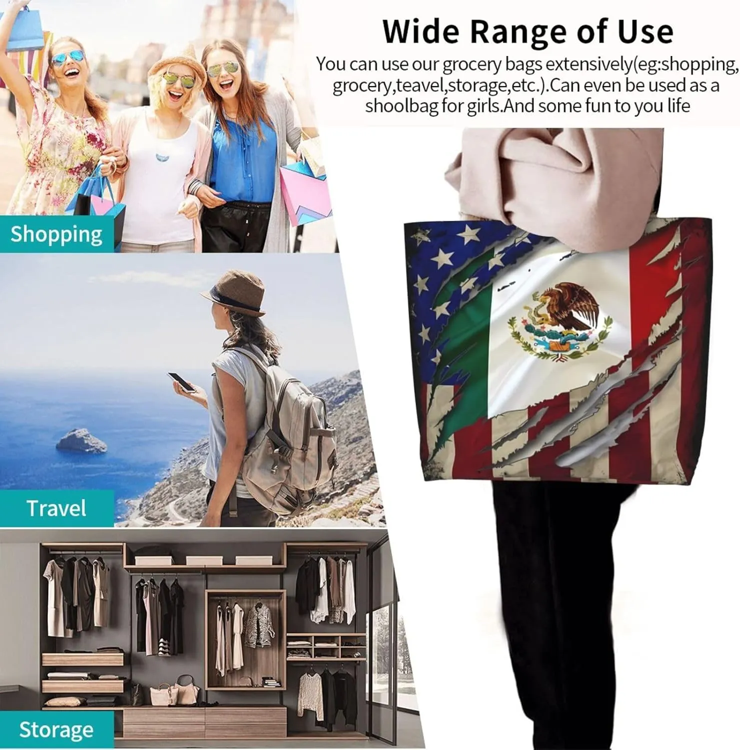 Polish Flag Poland Polska Eagle Women's Tote Bag Large Capacity Single Shoulder Bags Handbag for Shopping Work