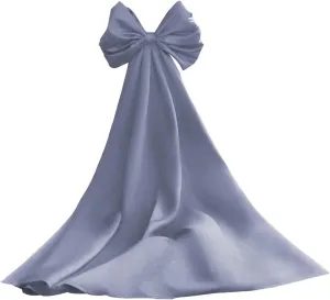 Removable Satin Big Bow for Wedding Bridal Cloak for Wedding Accessories Separate Bowknot Detachable Sleeves Train