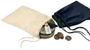 Reusable Cotton Shoe Bags with Drawstring (Natural)