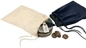 Reusable Cotton Shoe Bags with Drawstring (Natural)