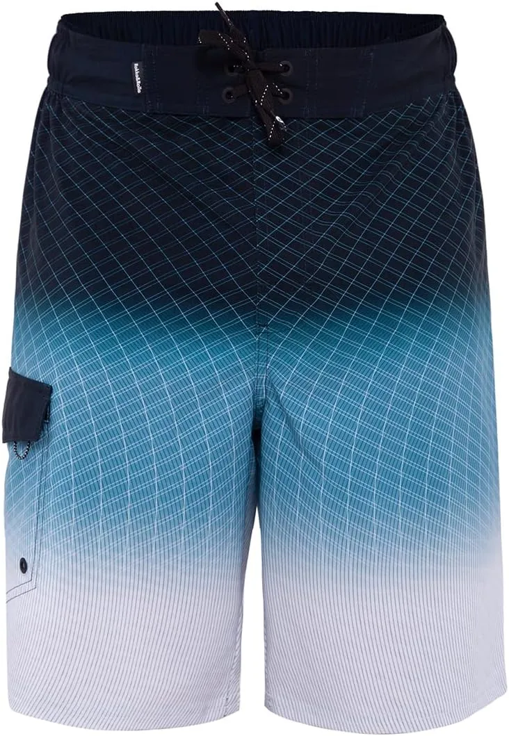 Rokka&Rolla Men's Swim Trunks 9" Quick Dry Stretch Board Shorts Beach Swimwear