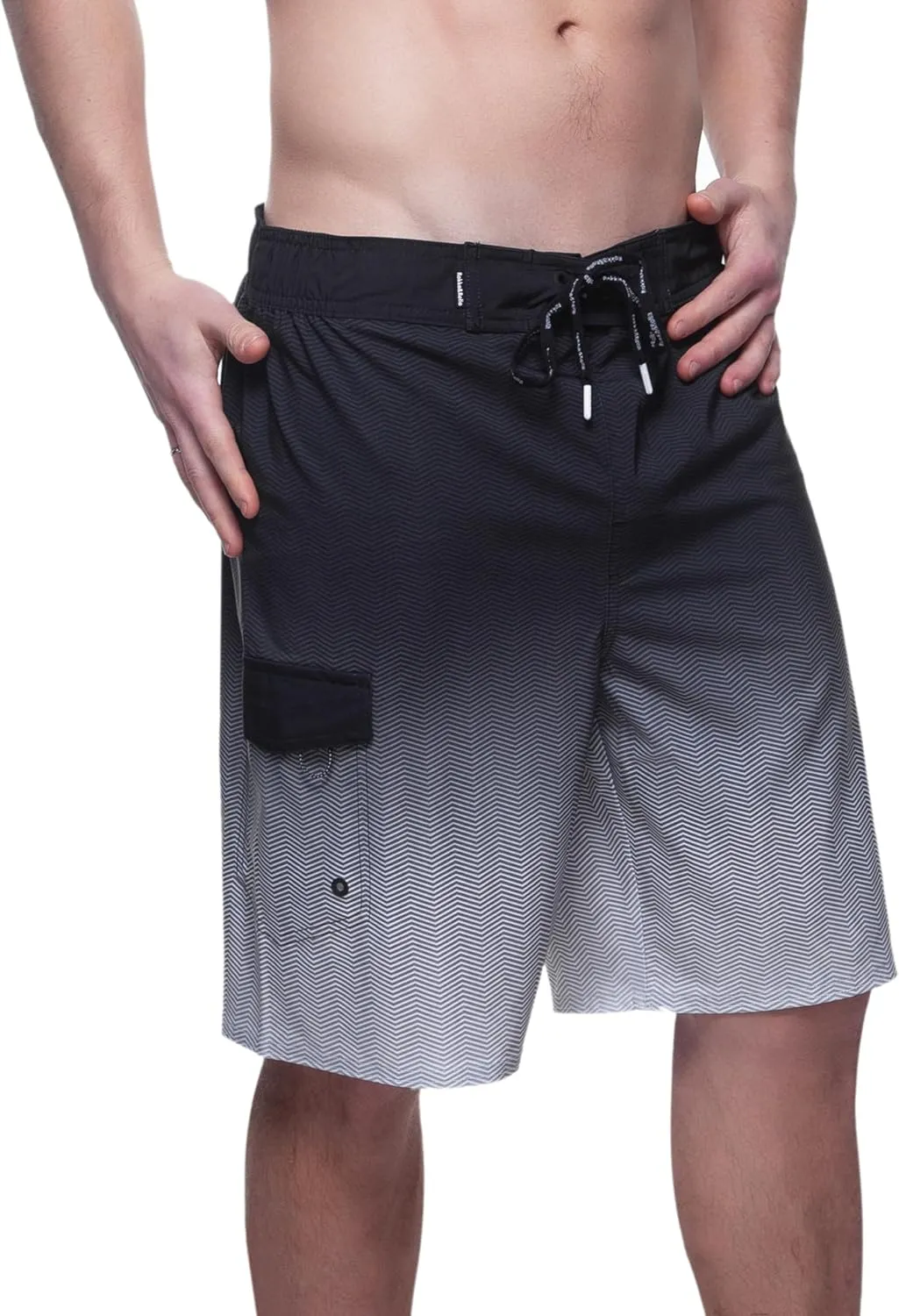 Rokka&Rolla Men's Swim Trunks 9" Quick Dry Stretch Board Shorts Beach Swimwear