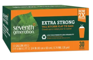 Seventh Generation Tall Kitchen Trash Bags, 13 gal, 30 Bags