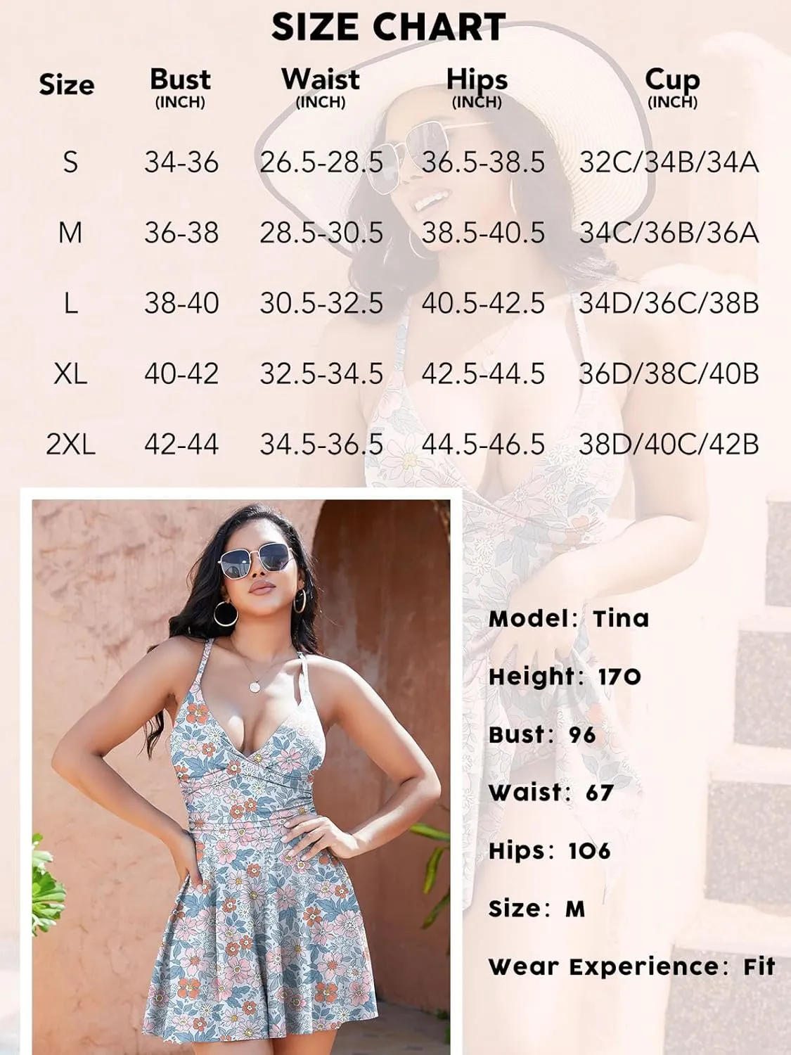 SHAPERIN Women One Piece Skirted Swimsuit Tummy Control Bathing Suits Swimdress Swim Dress Monokini Swimwear