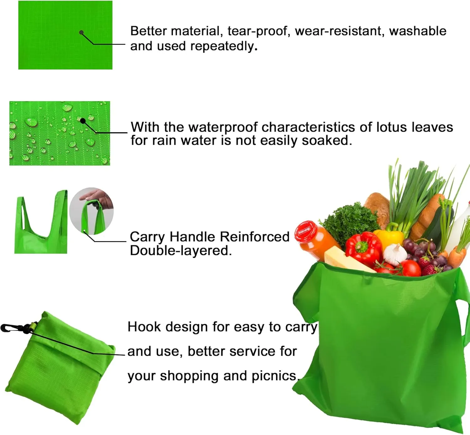 Shopping Bags Reusable Grocery Tote Bags