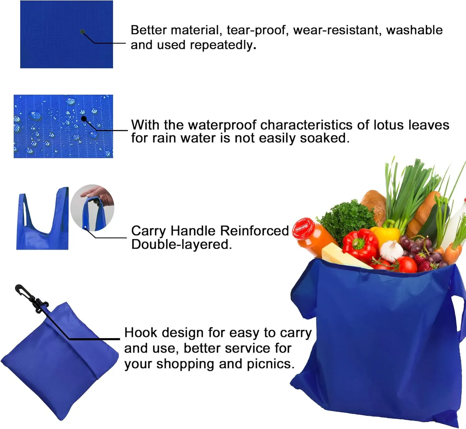 Shopping Bags Reusable Grocery Tote Bags