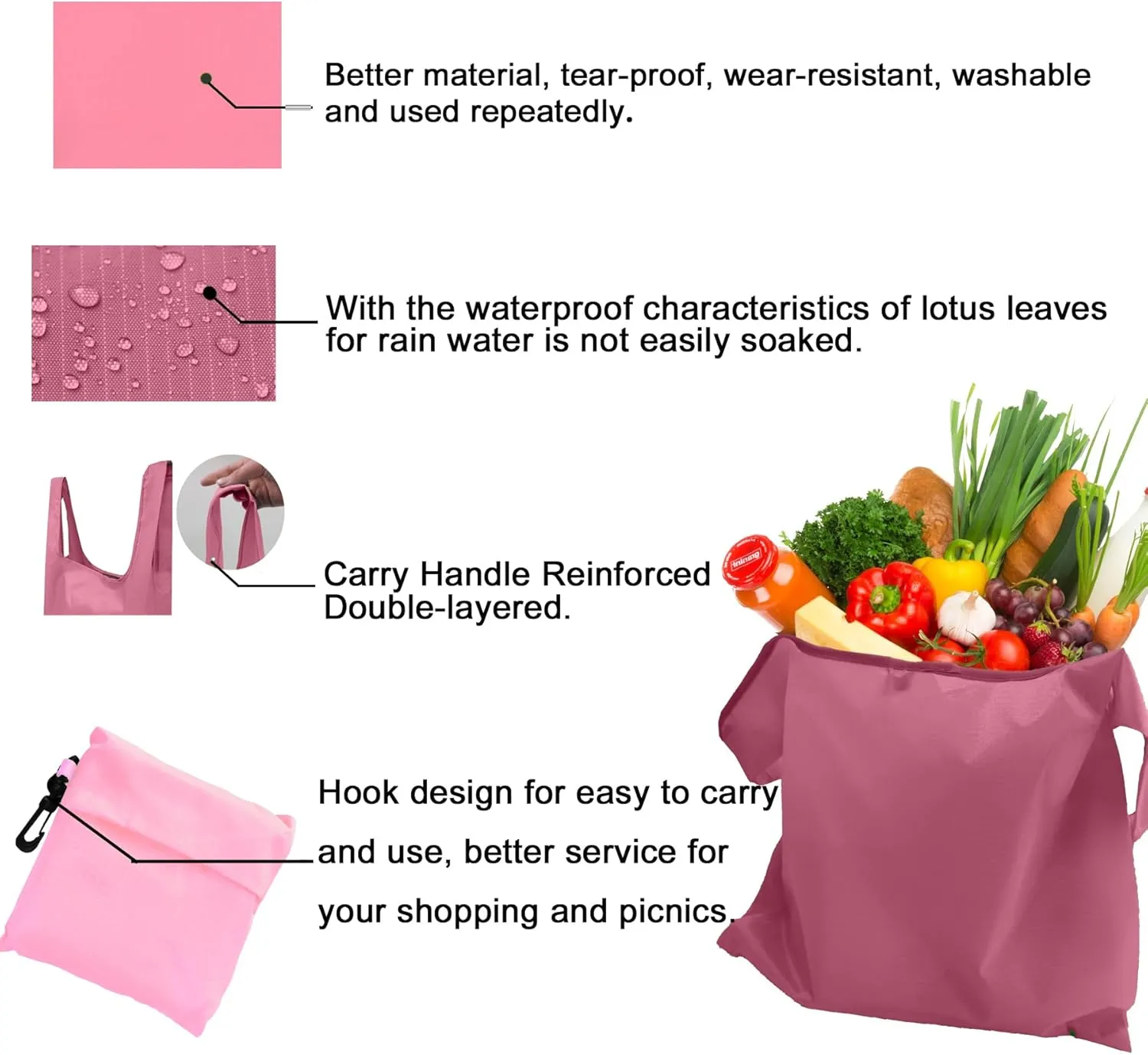 Shopping Bags Reusable Grocery Tote Bags