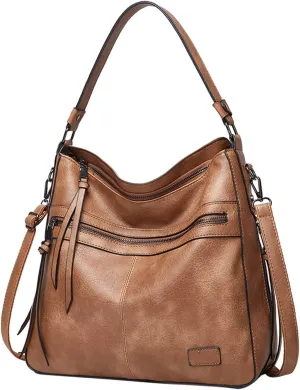 Shoulder Bag with Pockets Handbags For Women Large Designer Ladies Bag Bucket Purse Leather