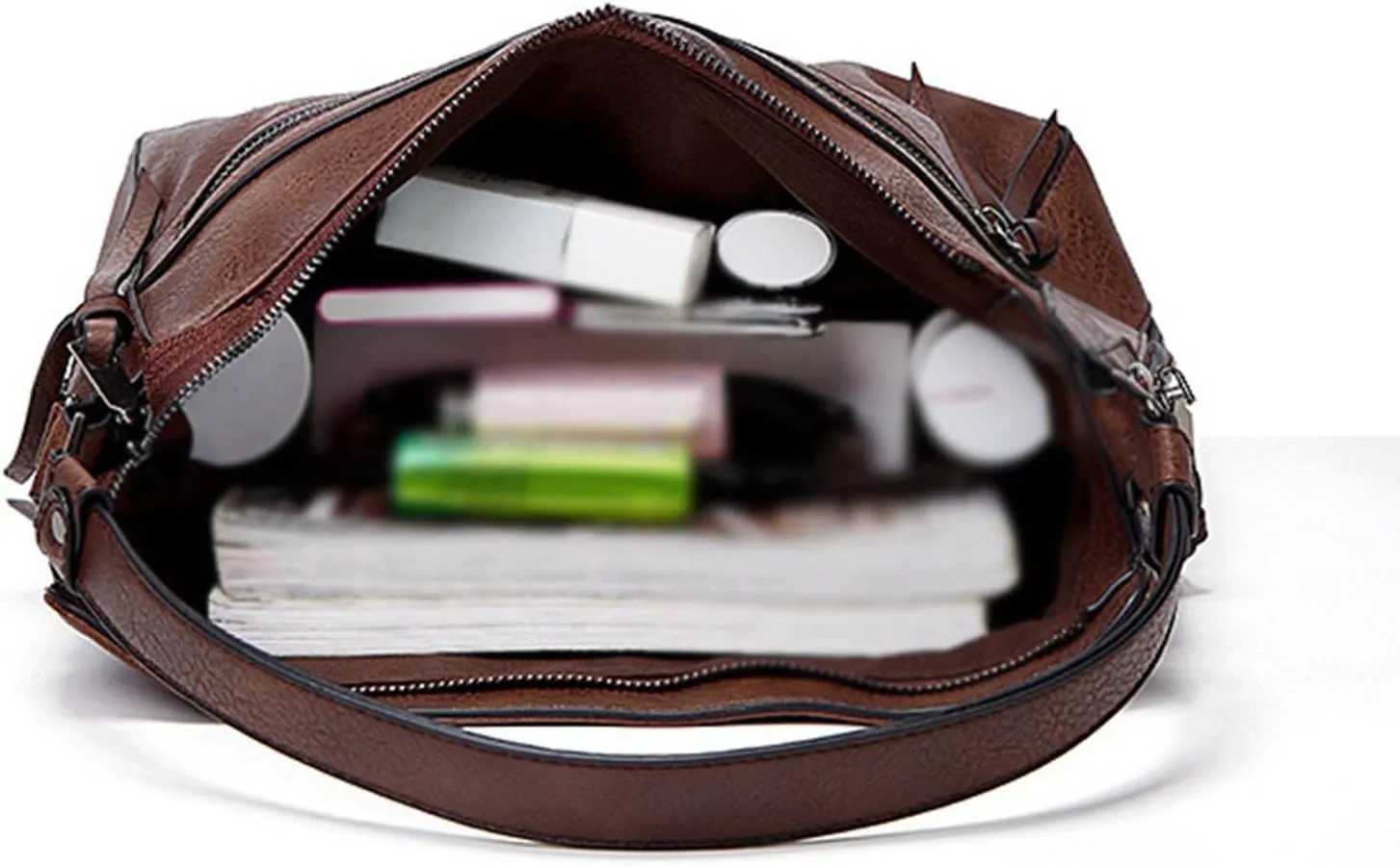 Shoulder Bag with Pockets Handbags For Women Large Designer Ladies Bag Bucket Purse Leather