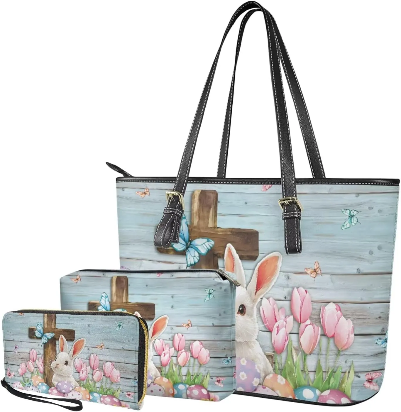 Shoulder Bags Set 3 Piece Bucket Bags Satchel Bags for Women Women's Wristlet Handbags Purses for Women