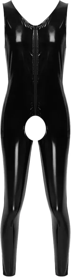 Sissy Lingerie,Mens String Bikini Briefs Fashion Casual Solid Color Leather Sexy Coat Sexy Leather