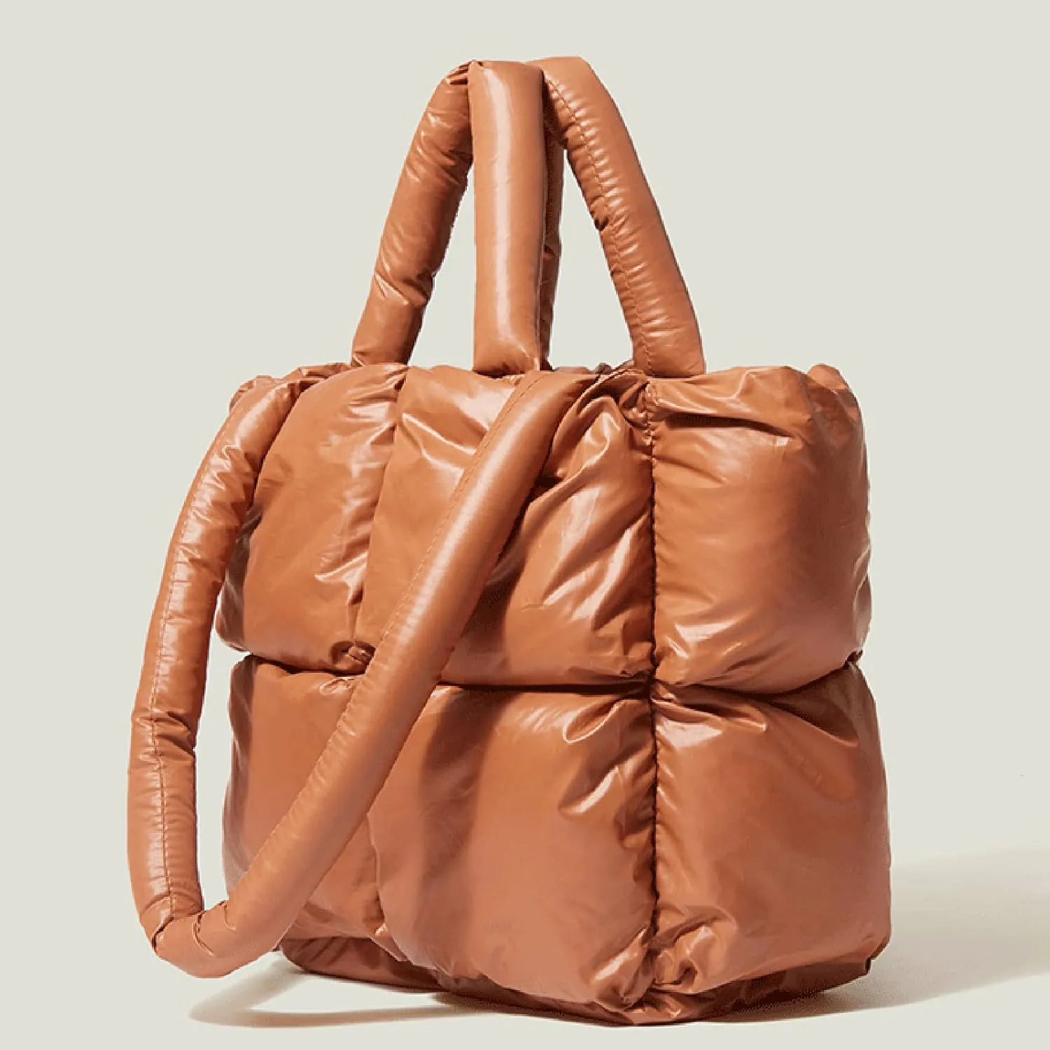 Sling Bag For Women Light Large Quilted Shoulder Bag Carryall Puffer Hobo Bag For Her Friends Travel College D