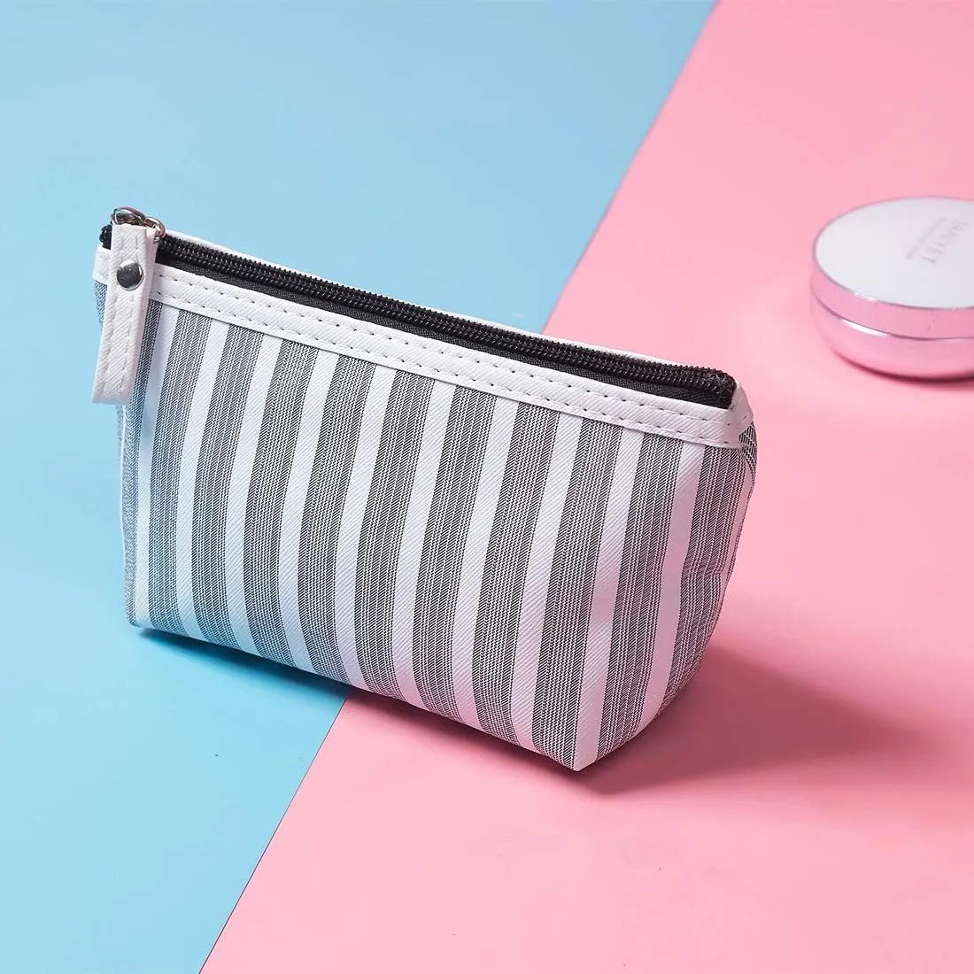 Small Cosmetic Bags for Women,Makeup Bag for Purse Travel Toiletry Bag Accessories Organizer Zipper Pouch (gray)