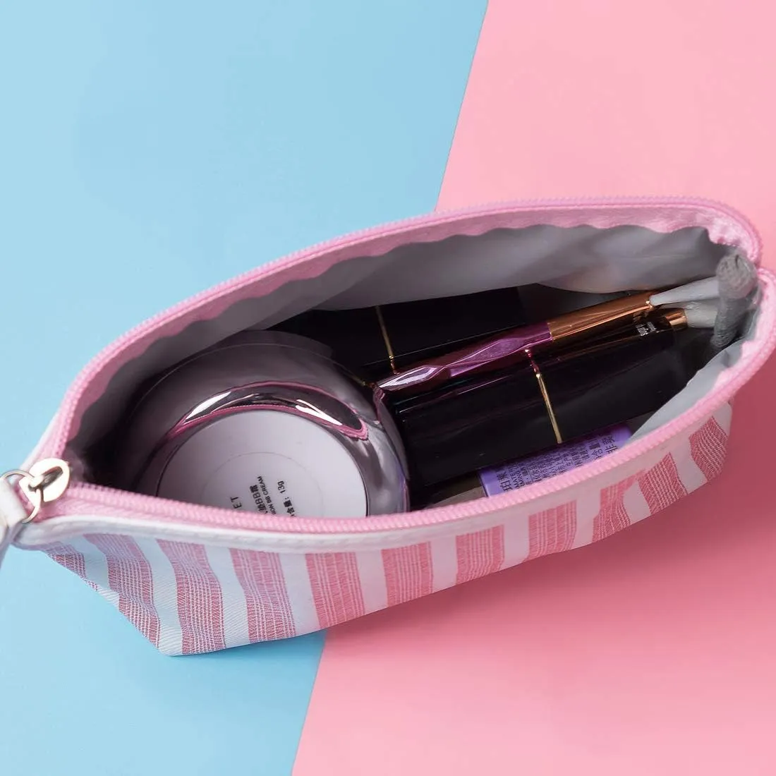 Small Cosmetic Bags for Women,Makeup Bag for Purse Travel Toiletry Bag Accessories Organizer Zipper Pouch (pink)