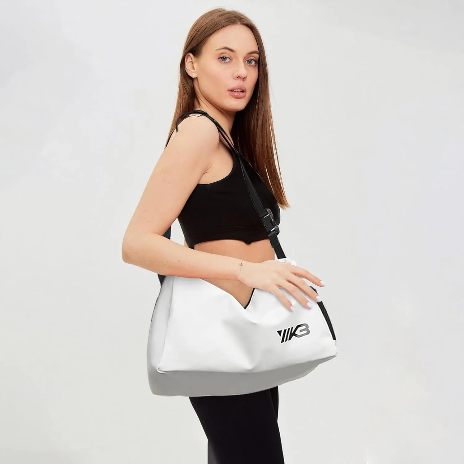 Small Gym Bag for Women Sports Duffel Bag with Shoes Compartment, Waterproof Travel Duffel Bag Carry on Bag Overnight Bag Weekender Bags for Workout Swimming Yoga Dance