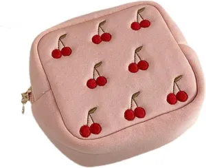 Small Makeup Pouch for Women Mini Coin Purse Kawaii Cherry Bag That Girl Aesthetic Y2k Accessories (pink)