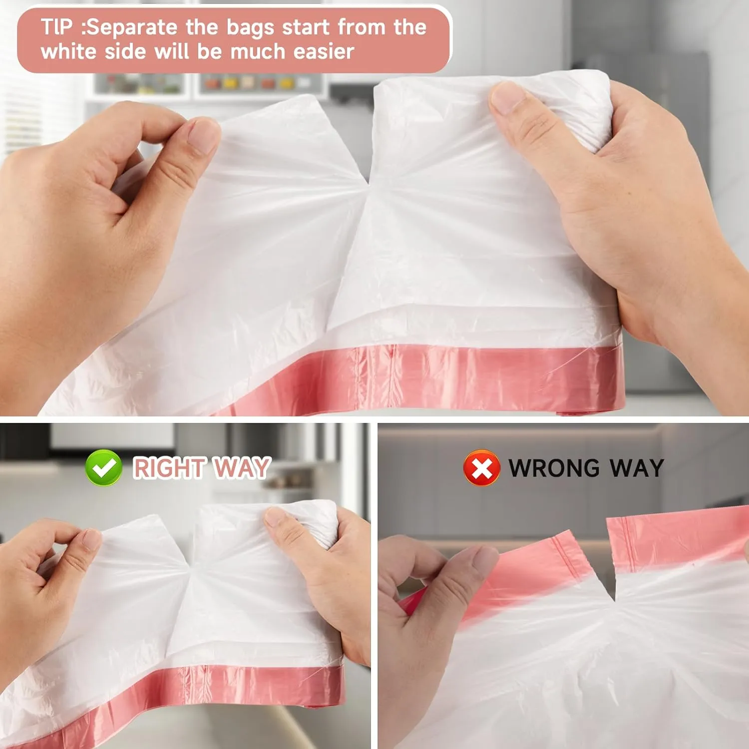 Small Trash-Bags-Bathroom 4 Gallon Drawstring Garbage-Bag - Kitchen Bedroom Car Size Unscented Clear White 57 Count Recycle Plastic Tall Liners For Office Outdoor Garden Waste Basket Can Heihaily