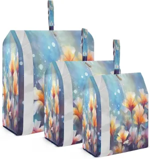 Spring Floral Flower Blue Compression Packing Cubes Luggage Organizer Bags for Travel Suitcase Organizer for Travel Accessories