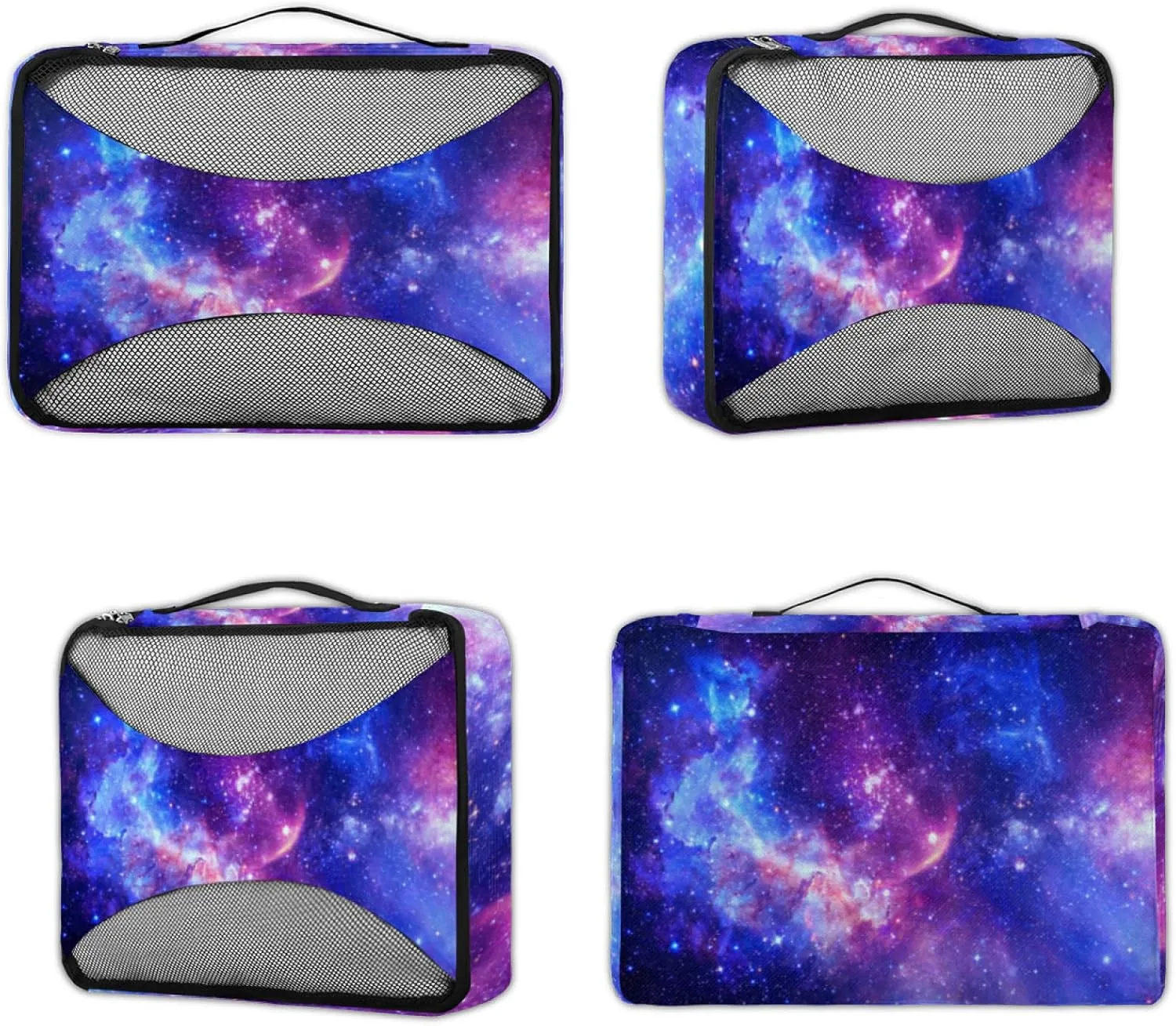 Stunning Galaxy 4 Set Packing Cubes for Suitcases Travel Packing Organizers for Travel Accessories Lightweight & Space Saving