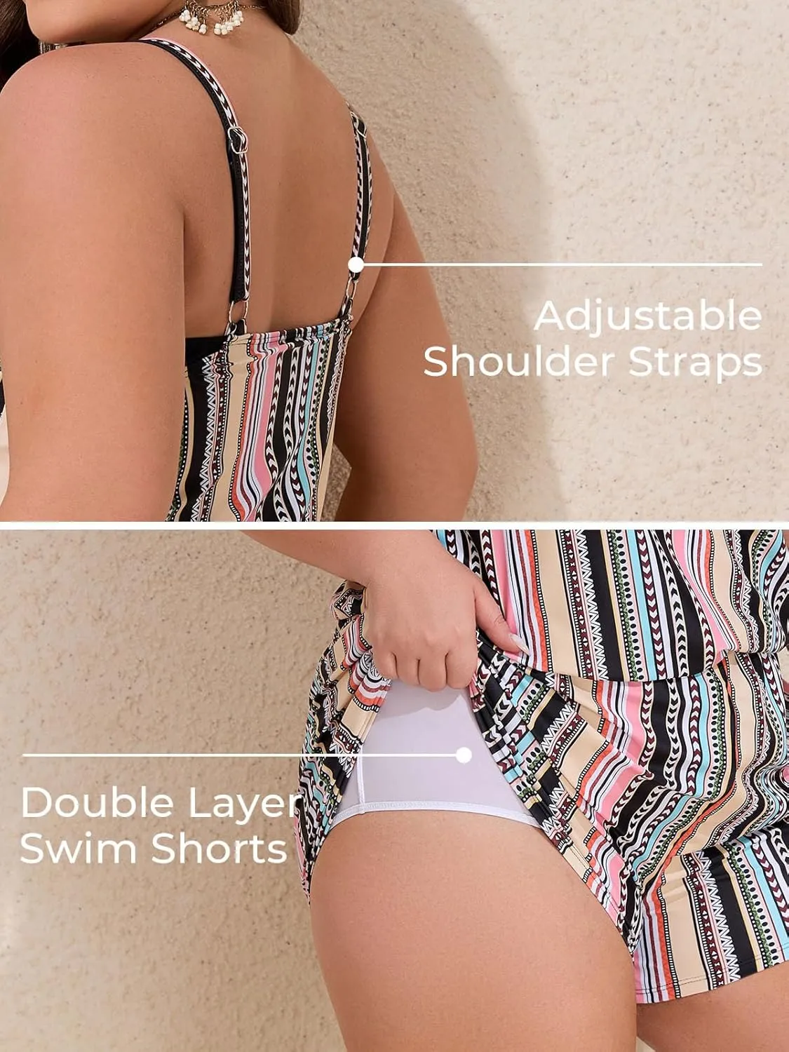 Summer Mae Plus Size Swim Romper Women One Piece Swimsuit Blouson Bathing Suit with Pockets 2025 Modest Swimwear