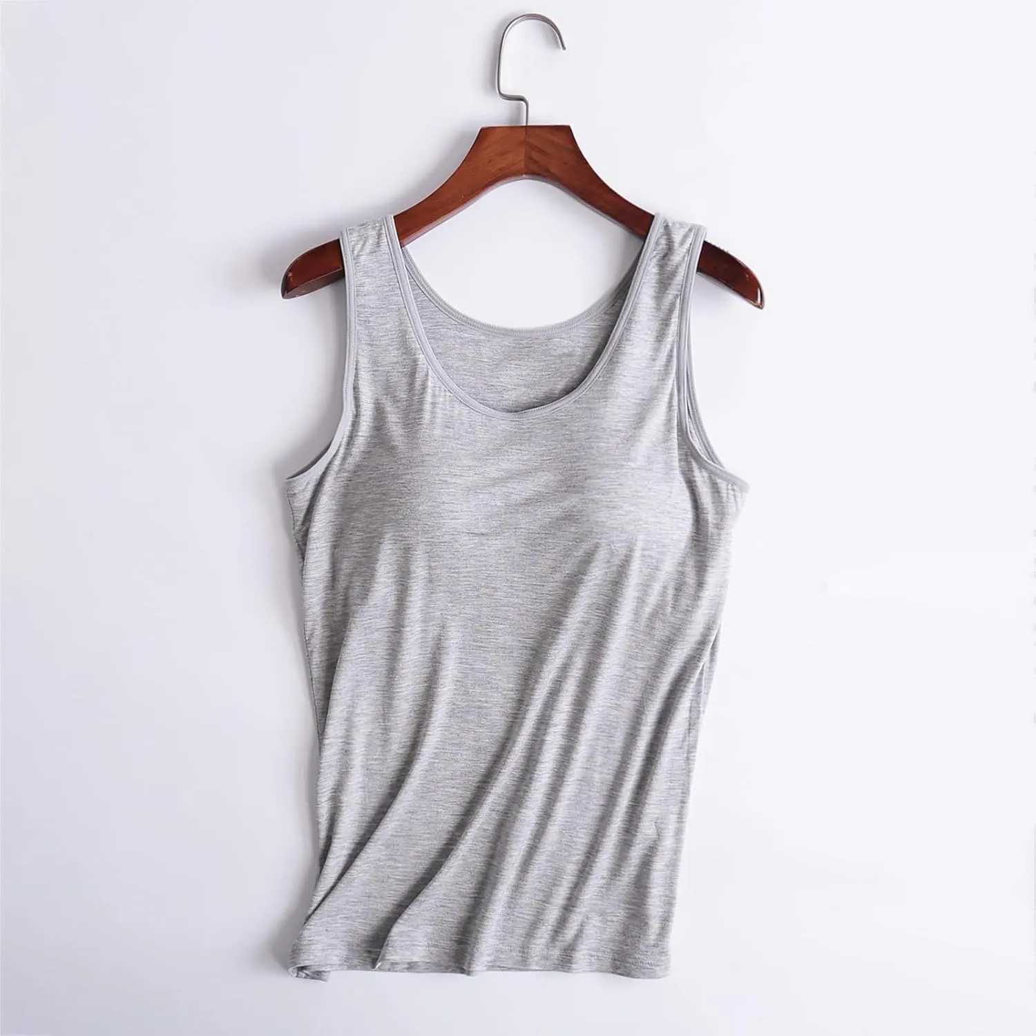 Summer Pajamas for Women's with Built in Bras Modal Solid Basic Soft Camisole Sexy Lounge Tops Yoga Athletic Tops