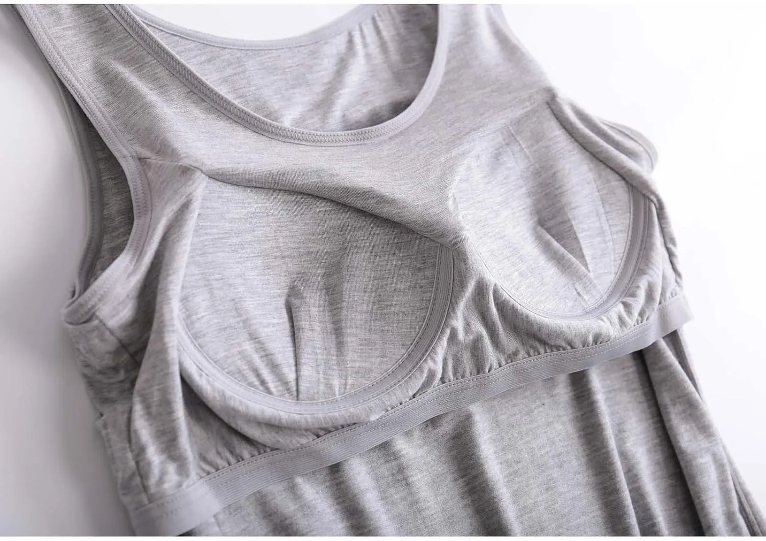 Summer Pajamas for Women's with Built in Bras Modal Solid Basic Soft Camisole Sexy Lounge Tops Yoga Athletic Tops