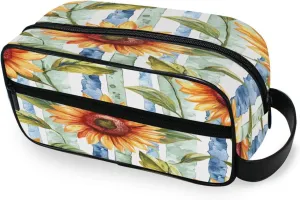 Sunflowers Travel Toiletry Bag for Women Men, Hanging Cosmetic Bag, Water Resistant Shaving Bag for Toiletries Accessories