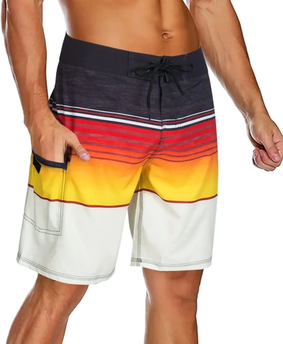 SURF CUZ Men's Board Short Beach Short 4-Way Stretch Swim Short