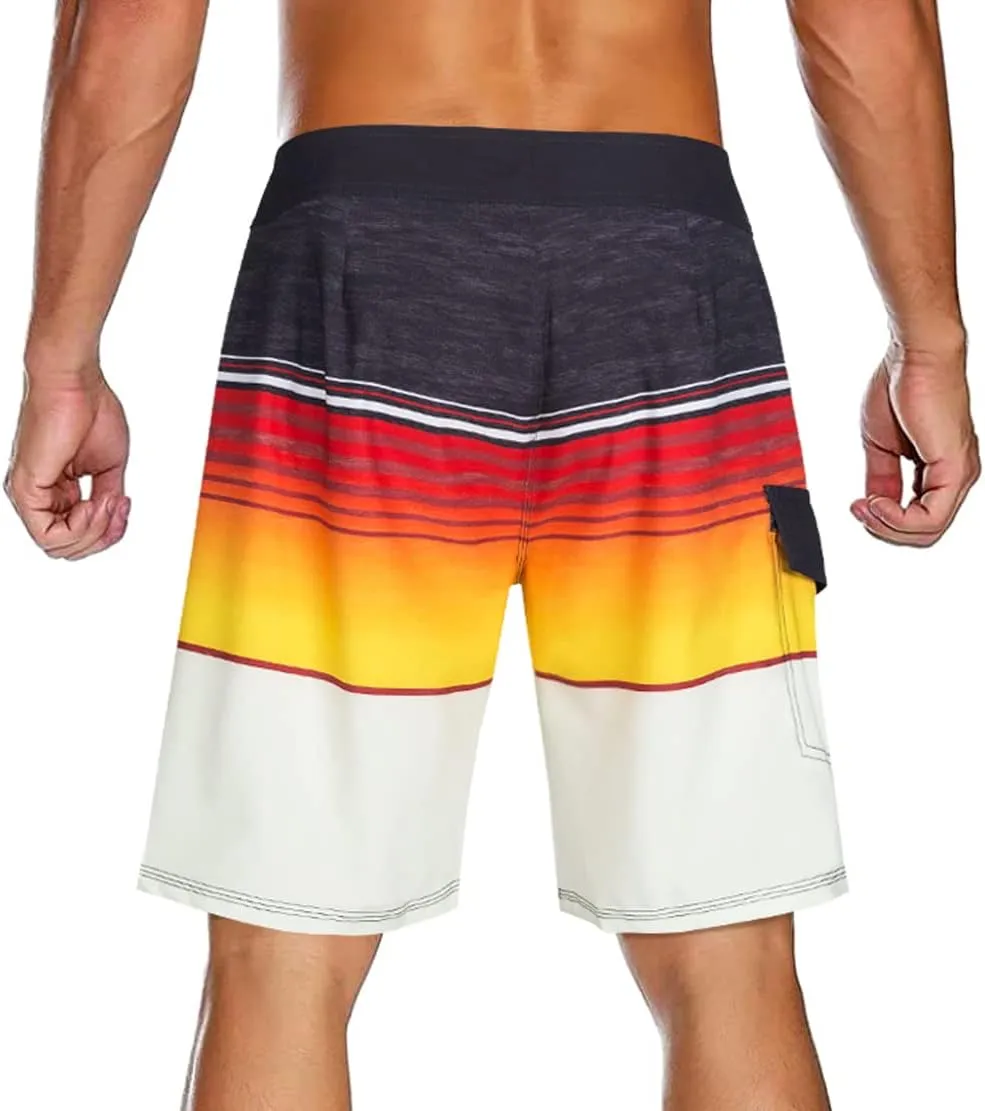 SURF CUZ Men's Board Short Beach Short 4-Way Stretch Swim Short