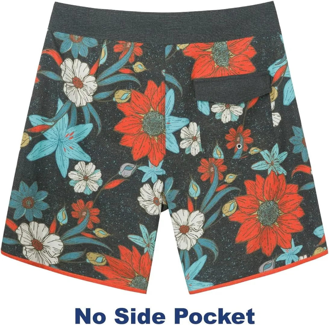 SURF CUZ Men's Board Short Beach Short 4-Way Stretch Swim Short
