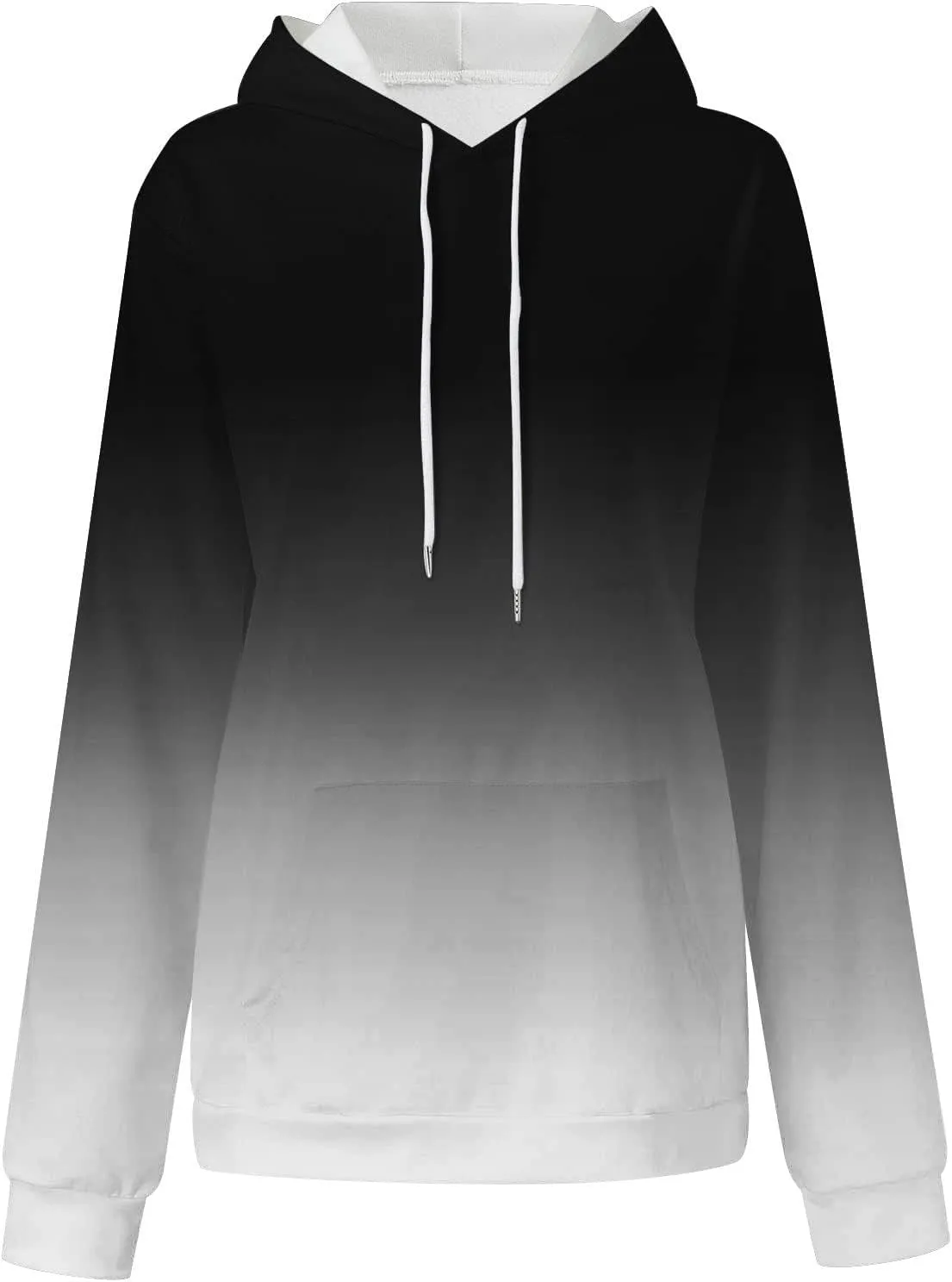 Sweatshirt Hoodies for Women Loose Fit Baggy Gradient Colors Pullover Tops Trendy Casual Fall Sweatshirts with Pocket